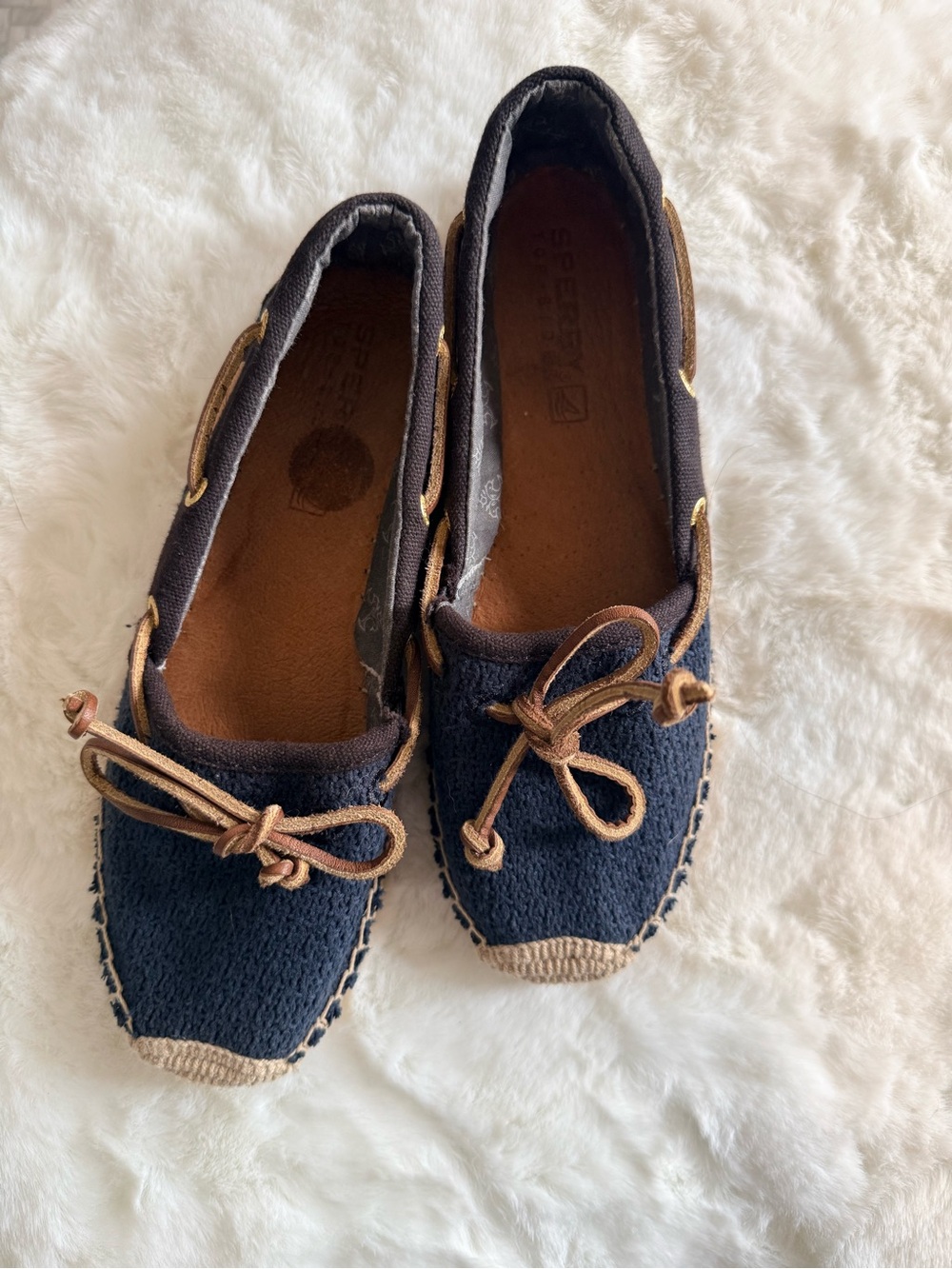 Sperry Top Sider Boat Shoes Women's Navy Blue Slip On Size 6.5